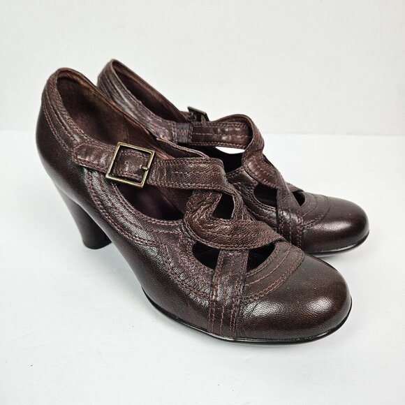 Indigo by Clarks Lea Sylvie II Retro Mary Jane Round Toe Chunky Heel Pump 7.5 - Picture 2 of 11